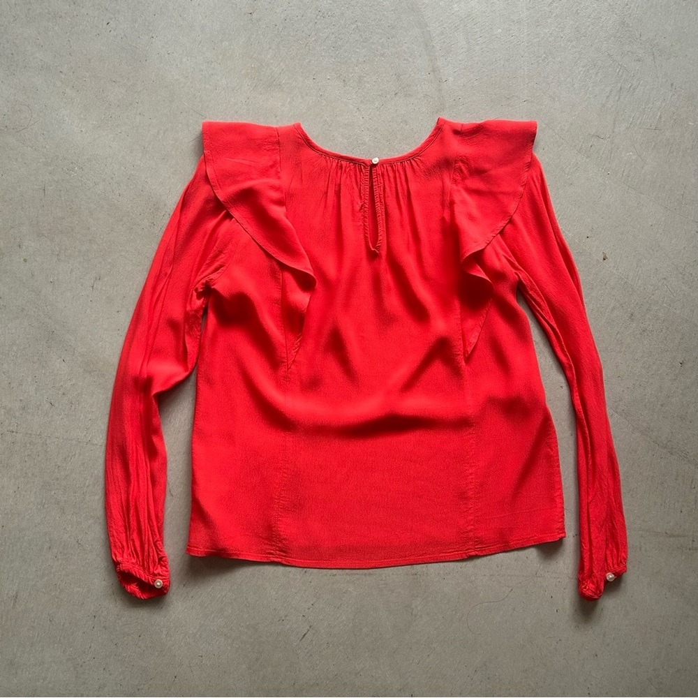Gap Red Ruffle Top - Picture 2 of 6